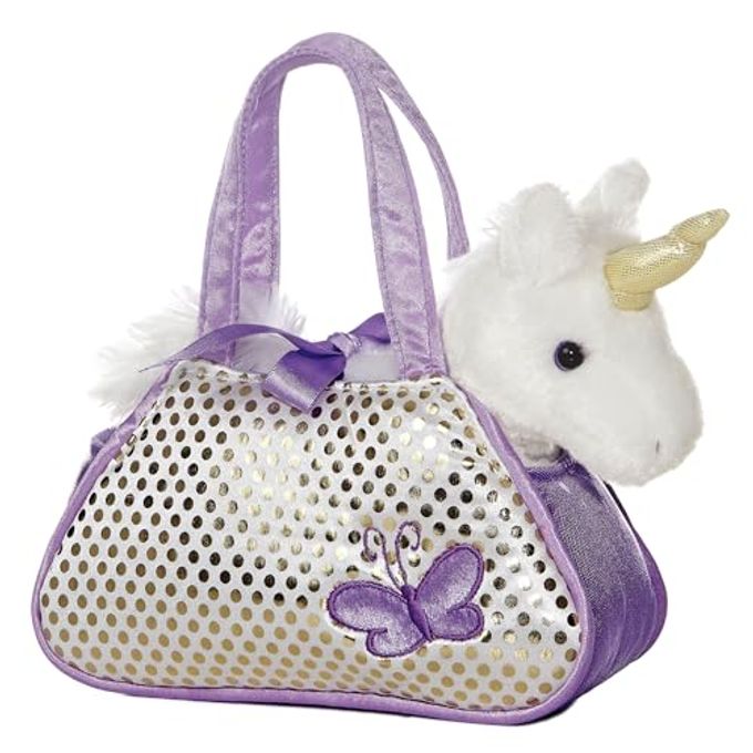 Aurora World Aurora Unicorn Fancy Pals Purse with 8" Unicorn - Image 4