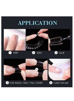 Remy Belle Soft Gel Nail Tips Medium Square 552 Pcs 12 Sizes  - Image 4