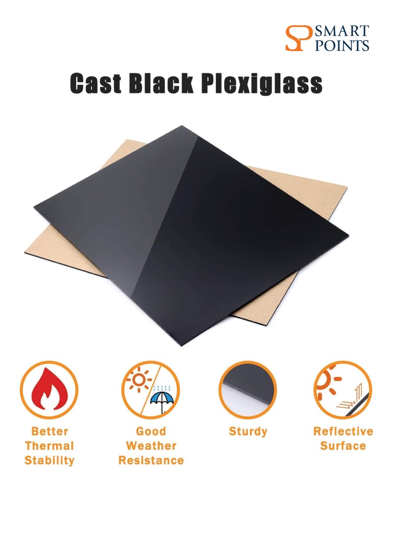 SMARTPOINTS Acrylic Sheet BLACK 2 mm 12 X 18 inches - pack of 2  - Image 2