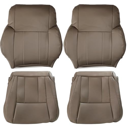 NLQR Front Both Sides Bottom & Top Lean Back Replacement Leather Seat Covers Oak Tan Compatible with Toyota 4Runner 1996 1997 1998 1999 2001 2002 - Image 1