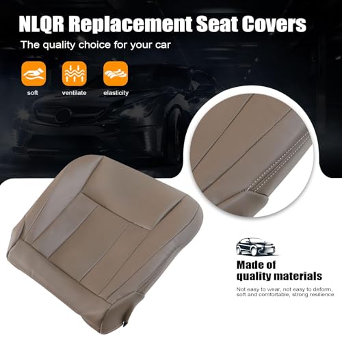 NLQR Front Both Sides Bottom & Top Lean Back Replacement Leather Seat Covers Oak Tan Compatible with Toyota 4Runner 1996 1997 1998 1999 2001 2002 - Image 2