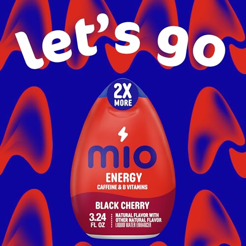 mio Energy Black Cherry Naturally Flavored with other natural flavor Liquid Water Enhancer, 3.24 fl oz Bottle - Image 5
