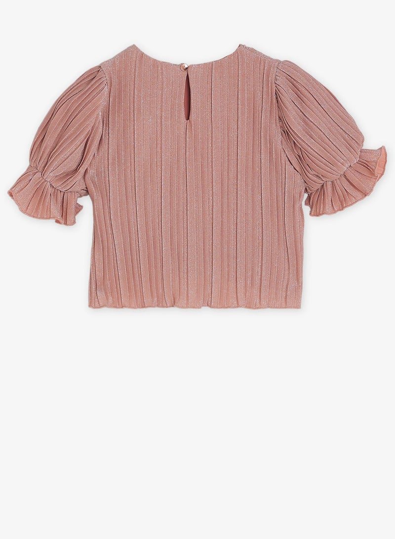 GUESS Infant Crew Neck Top And Palazzo Pants Set - Image 4