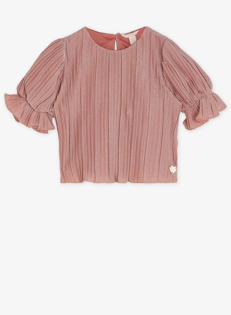 GUESS Infant Crew Neck Top And Palazzo Pants Set - Image 3