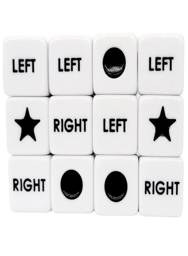 Ahoper Right Left Center Dice Only 12 Dices Prime Dice Game（ six sided ，16mm Standard Size, Easy to Grip） - Image 1