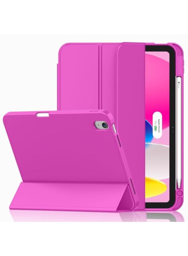 iMieet حافظة iMieet لجهاز iPad (A16)/الجيل العاشر من iPad [11 بوصة 2025/10.9 بوصة 2022]، حافظة ذكية قابلة للطي ثلاثية مع حامل وحامل قلم وظهر TPU ناعم، تدعم Touch ID (أسود) - Image 1