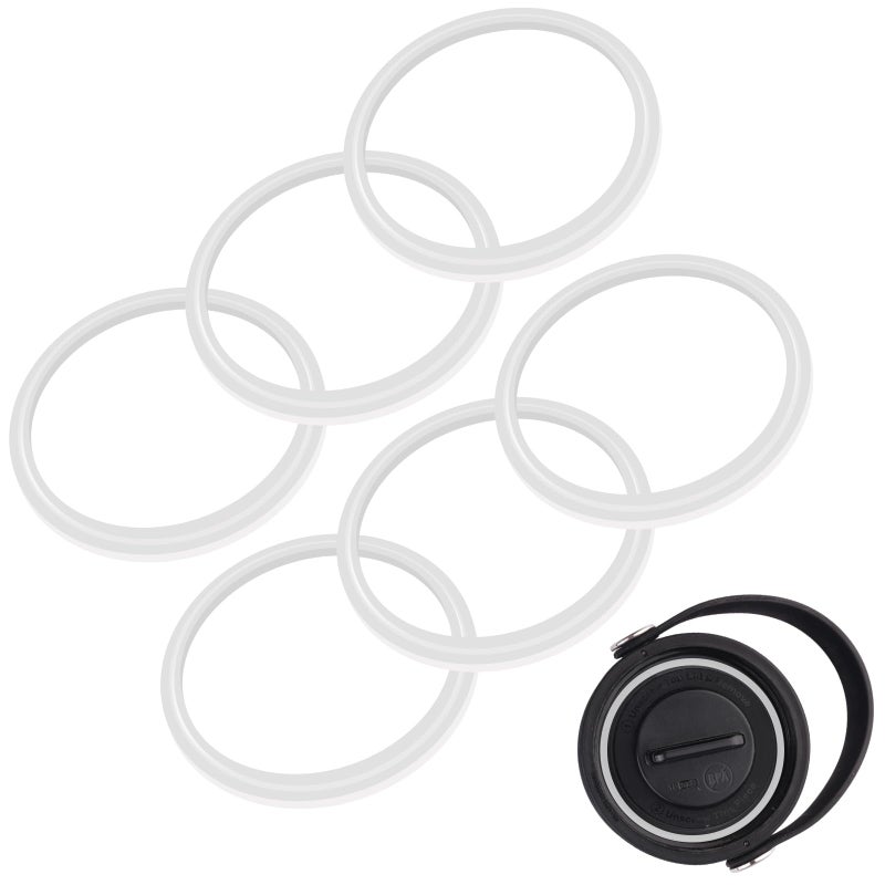 Joshey Gasket Replacement for Hydro Flask Wide Mouth Lid Cap - 6 Pack Rubber Seal O-Ring | Leak-Proof Gasket Seal Replacement Parts - Image 1