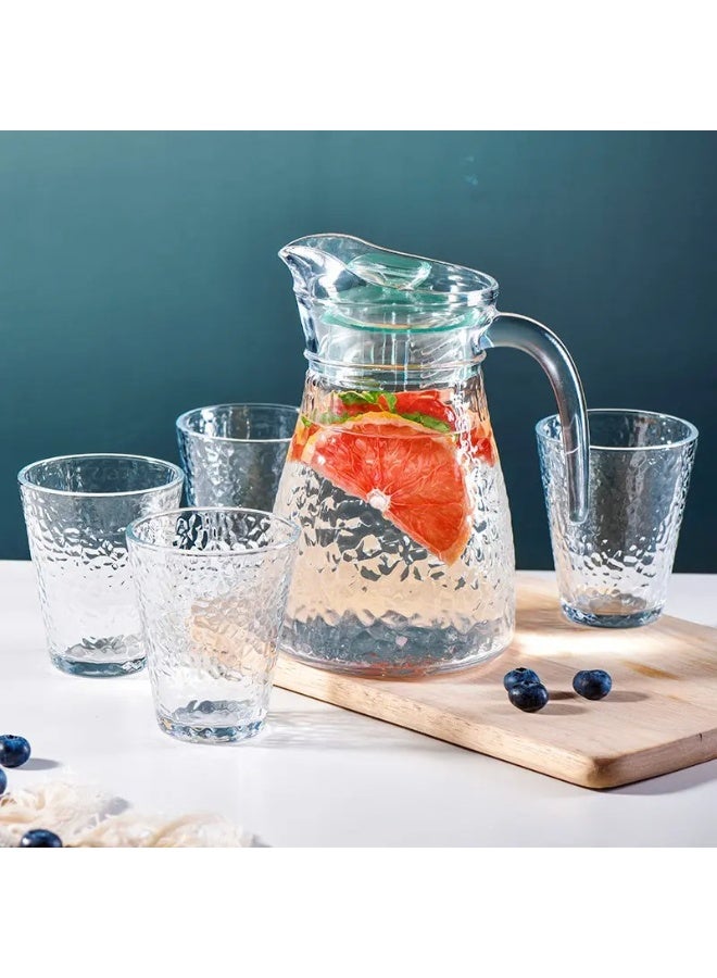 High-Quality Large Glass Pitcher Set – Durable Lemonade Water Pot & Hot-Cold Resistant Glass Kettle for Tea, Juice, Coffee – Elegant Clear Glass Beverage Pitcher with Lid & Handle  - Image 1