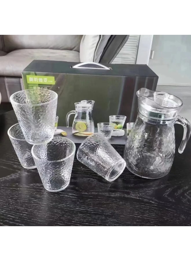 High-Quality Large Glass Pitcher Set – Durable Lemonade Water Pot & Hot-Cold Resistant Glass Kettle for Tea, Juice, Coffee – Elegant Clear Glass Beverage Pitcher with Lid & Handle  - Image 4