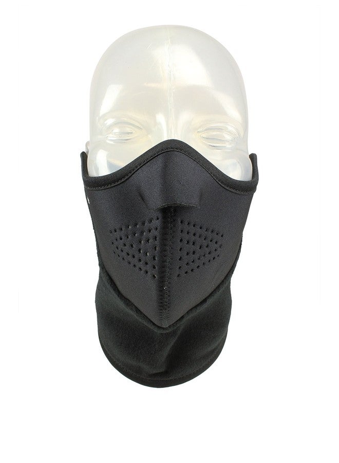 Seirus Innovation 8030 Neofleece Combo Scarf - Face and Neck Masque for Cold Winter Weather,Black,Medium - Image 2