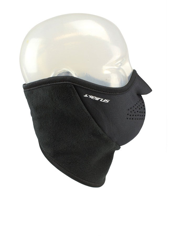 Seirus Innovation 8030 Neofleece Combo Scarf - Face and Neck Masque for Cold Winter Weather,Black,Medium - Image 1