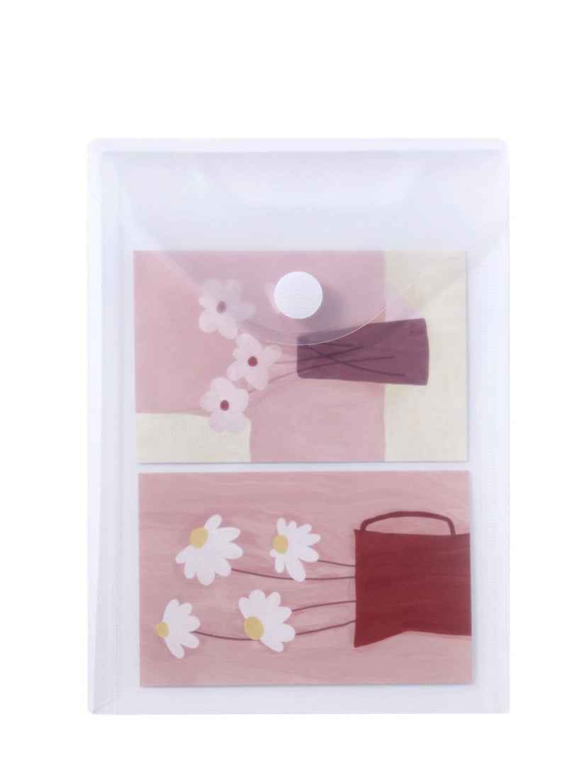 KASTWAVE - 12 Pack Stamp and Die Storage Pockets, Transparent Plastic Folders, Clear Plastic Envelopes Storage Bag, Suitable for DIY Scrapbooking Paper Card Craft Cutting Dies for Card Making - Image 1