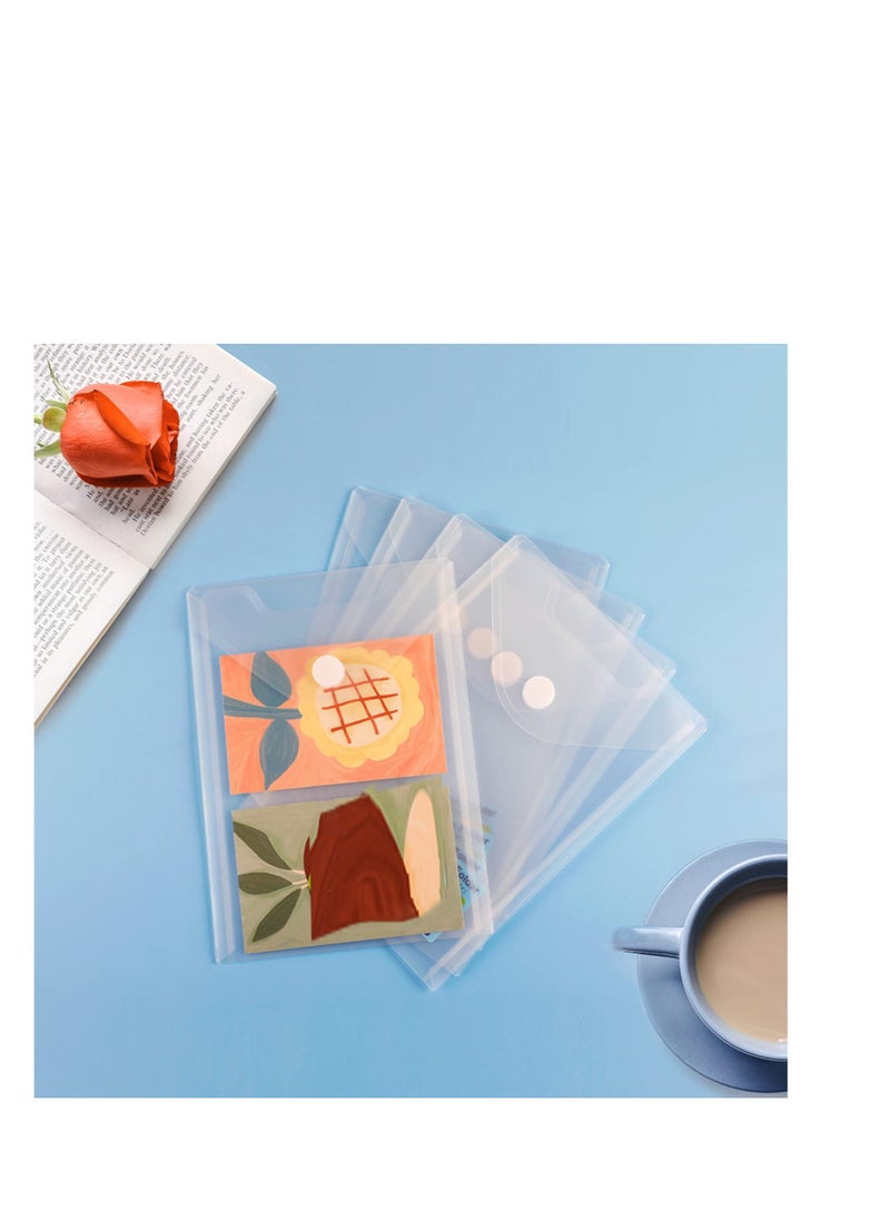 KASTWAVE - 12 Pack Stamp and Die Storage Pockets, Transparent Plastic Folders, Clear Plastic Envelopes Storage Bag, Suitable for DIY Scrapbooking Paper Card Craft Cutting Dies for Card Making - Image 1
