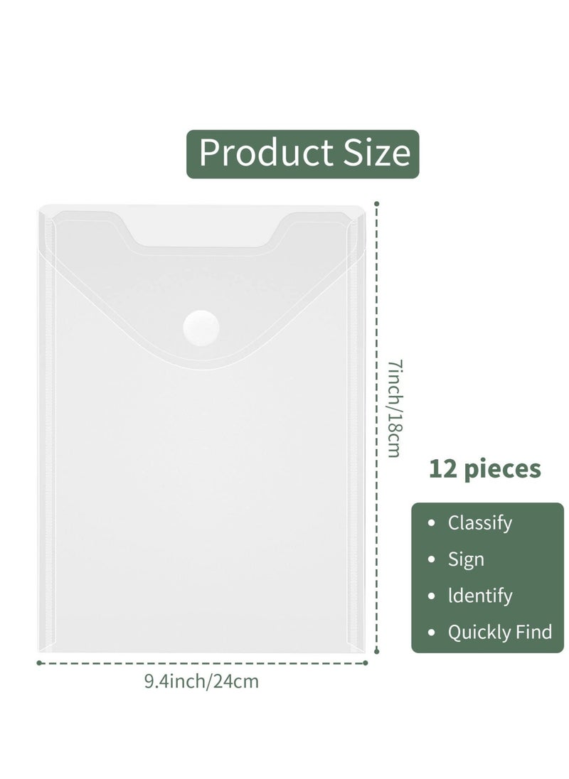 KASTWAVE - 12 Pack Stamp and Die Storage Pockets, Transparent Plastic Folders, Clear Plastic Envelopes Storage Bag, Suitable for DIY Scrapbooking Paper Card Craft Cutting Dies for Card Making - Image 1