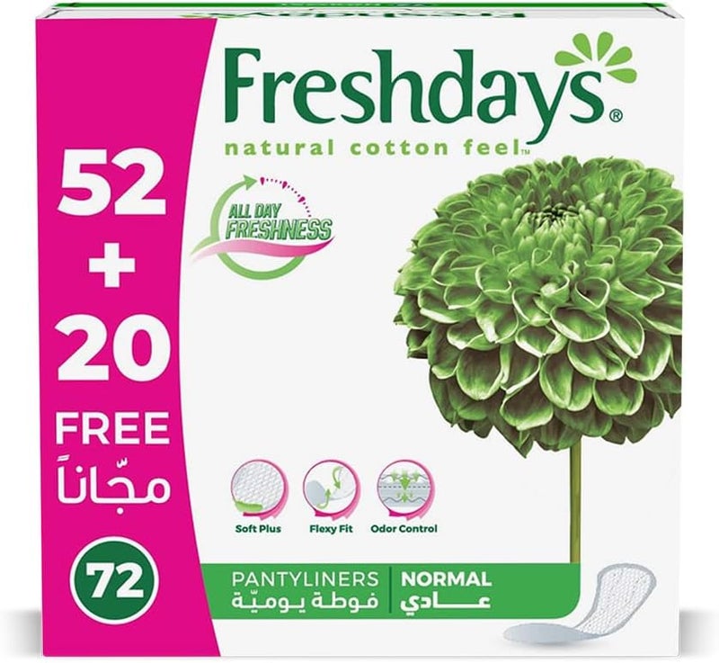 Freshdays Daily Liners Normal - 72 Pads - Image 2