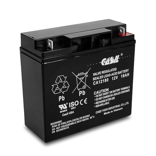 Casil 12V 18AH Battery Sealed Lead Acid Rechargeable SLA AGM Batteries Replaces UB12180 FM12180 6fm18, Universal - Image 1