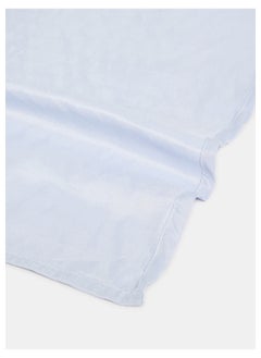 White Rose Solid Colored Double Bedsheet Set 90 GSM Micro Fibre Premium Quality Cotton BlendedSoft and Comfortable Dyed 1 Double Bed Flat Sheet (279 x 254 cm) and 2 Pillow case (51 x 76 cm) LIGHT BLUE  - Image 4