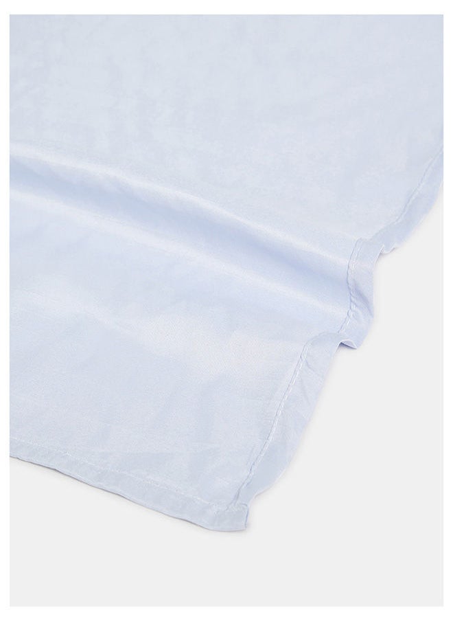 White Rose - Solid Colored Double Bedsheet Set 90 GSM Micro Fibre Premium Quality Cotton BlendedSoft and Comfortable Dyed 1 Double Bed Flat Sheet (279 x 254 cm) and 2 Pillow case (51 x 76 cm) LIGHT BLUE - Image 1