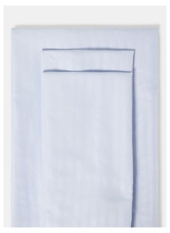 White Rose Solid Colored Double Bedsheet Set 90 GSM Micro Fibre Premium Quality Cotton BlendedSoft and Comfortable Dyed 1 Double Bed Flat Sheet (279 x 254 cm) and 2 Pillow case (51 x 76 cm) LIGHT BLUE  - Image 2