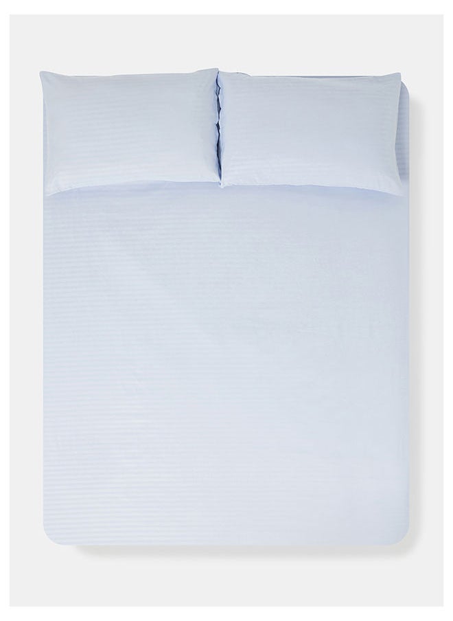 White Rose - Solid Colored Double Bedsheet Set 90 GSM Micro Fibre Premium Quality Cotton BlendedSoft and Comfortable Dyed 1 Double Bed Flat Sheet (279 x 254 cm) and 2 Pillow case (51 x 76 cm) LIGHT BLUE - Image 1