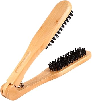 Asixx Hairdressing Tool Hair Brush Asixx Professional Hairdressing Comb Double Brushes Wooden Hair Brush Antistatic Hair Straightener Tool for Straightening Hair - Image 1
