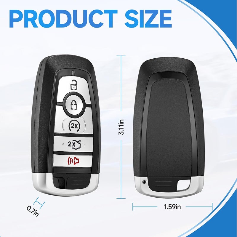 LYFUCESS Smart Key Fob Replacement Fits for Ford Mustang 2017 2018 2019 2020 2021 2022 Fusion 2017-2021 Mustang Cobra 2019-2022 Proximity Keyless Entry Remote Start Control 902Mhz M3N-A2C93142600 M3N-A2C931426 - Image 4