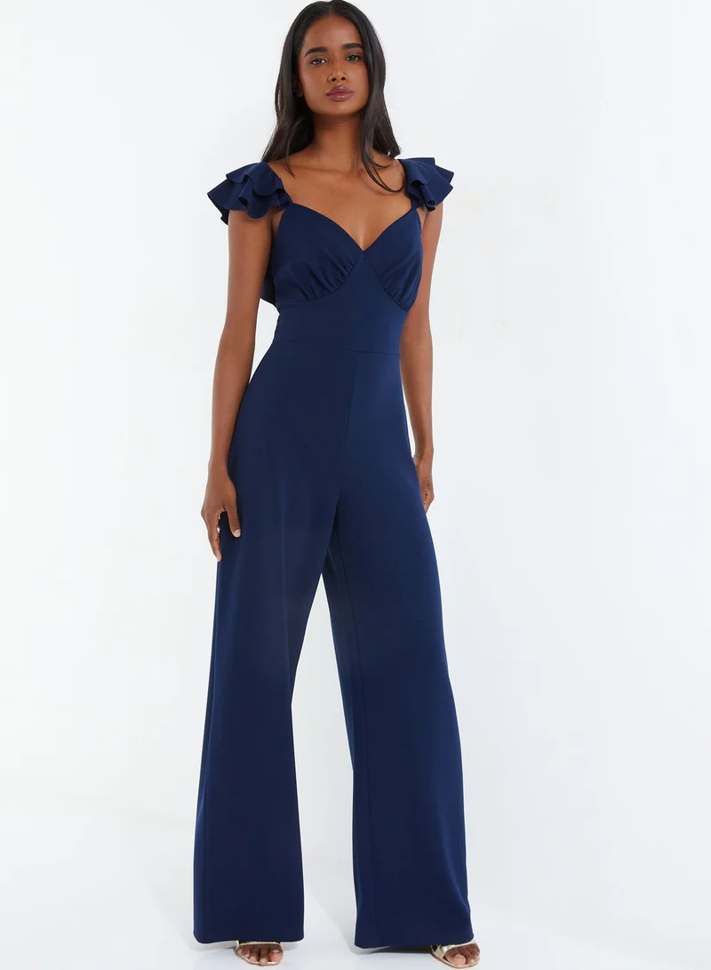 QUIZ Ruffle Strappy Jumpsuit