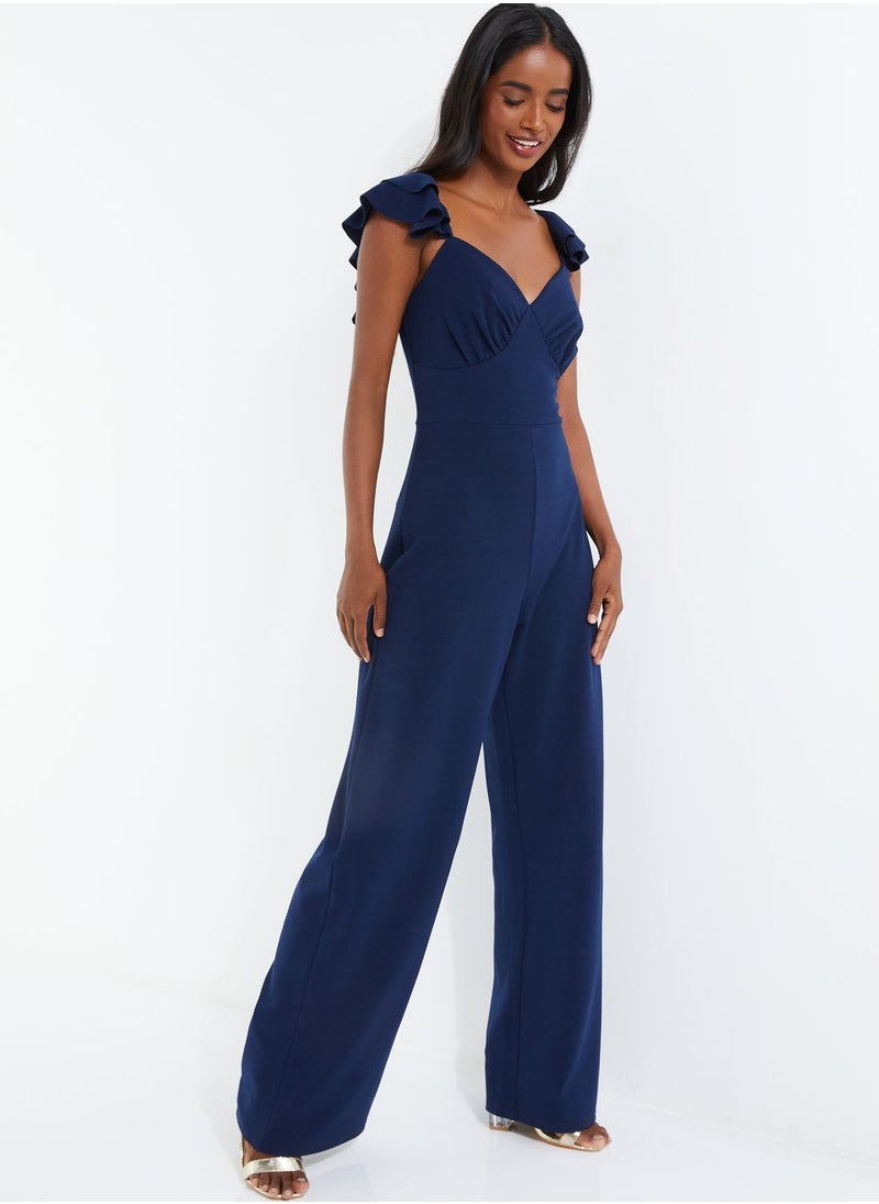 QUIZ - Ruffle Strappy Jumpsuit - Image 1