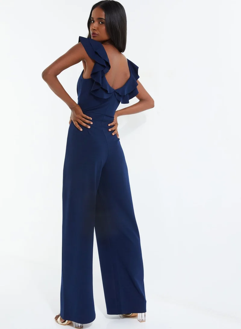 QUIZ Ruffle Strappy Jumpsuit