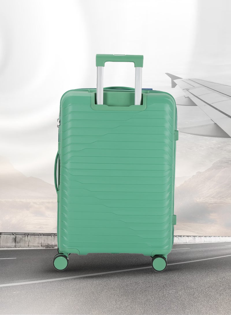 فيبتور طقم حقائب سفر بعجلات 3 قطع PP حقيبة جانبية صلبة بعجلات دوارة 360 درجة مع قفل TSA - Image 5