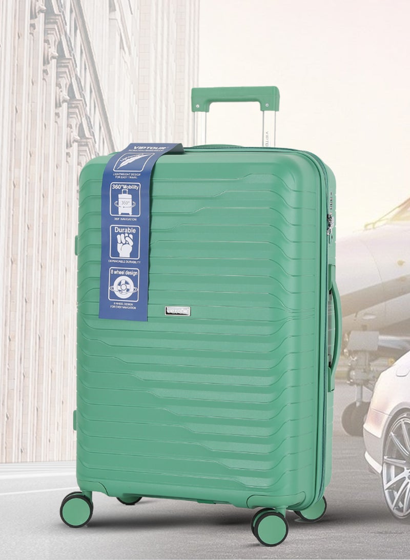 فيبتور طقم حقائب سفر بعجلات 3 قطع PP حقيبة جانبية صلبة بعجلات دوارة 360 درجة مع قفل TSA - Image 2