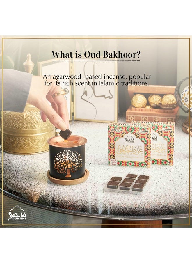 DUKHNI Oud Al Khaleeji Bakhoor Set|9 Piece Each & Tree Bakhoor Burner|Arabic Bakhoor Incense|Deep Oud Blend|Perfect For Prayer Time|To Relax & Meditate,Agarwood,Multicolor  - Image 3