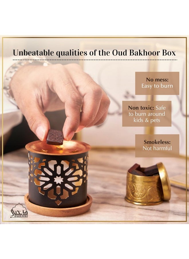 DUKHNI Oud Al Khaleeji Bakhoor Set|9 Piece Each & Tree Bakhoor Burner|Arabic Bakhoor Incense|Deep Oud Blend|Perfect For Prayer Time|To Relax & Meditate,Agarwood,Multicolor  - Image 4