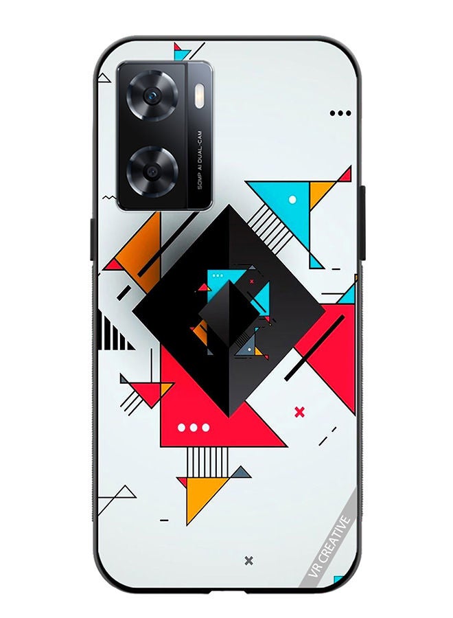 VR CREATIVE Protective Case Cover For OnePlus Nord N20 SE Geometric Abstract Design Multicolour - Image 1