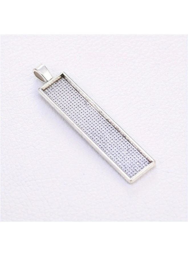 10 قطعة من حوامل قاعدة سبيكة فضية عتيقة، مستلزمات صنع المجوهرات DIY، أدوات حرفية - Image 1