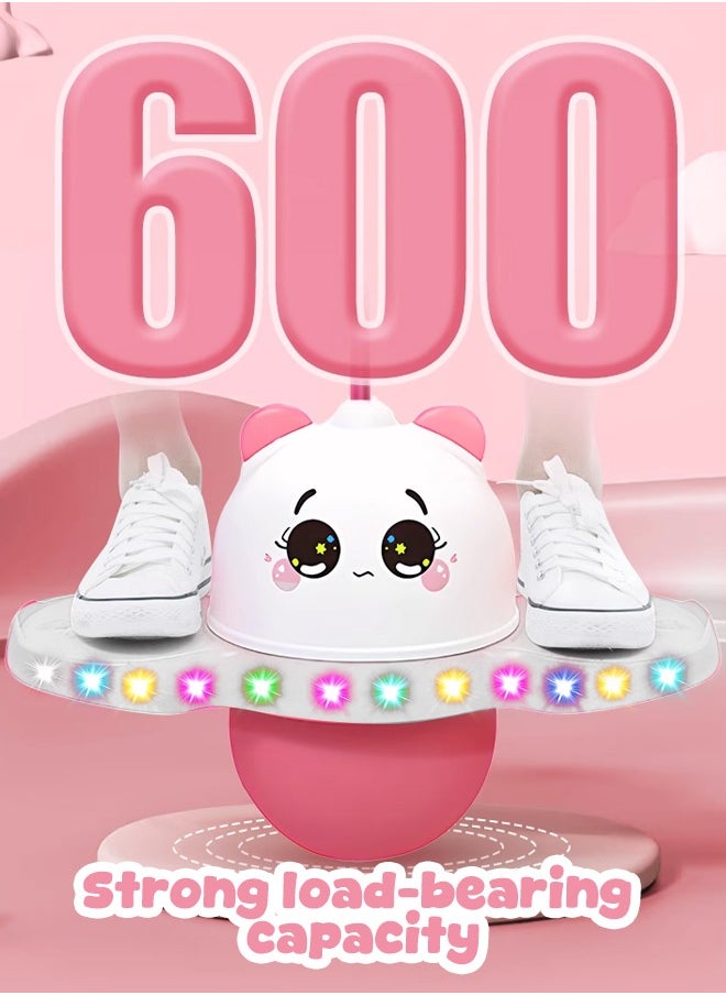 Multifunctional Pogo Jumper Stick with Handle and Balance Jumping Board with light, Safe Fun Bouncing Ball for Kids, Perfect for Improving Balance and Coordination Skills, 38*80CM