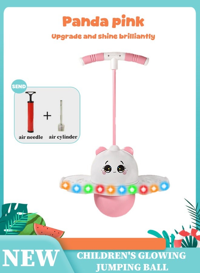 Joudiplay Multifunctional Pogo Jumper Stick with Handle and Balance Jumping Board with light, Safe Fun Bouncing Ball for Kids, Perfect for Improving Balance and Coordination Skills, 38*80CM - Image 2