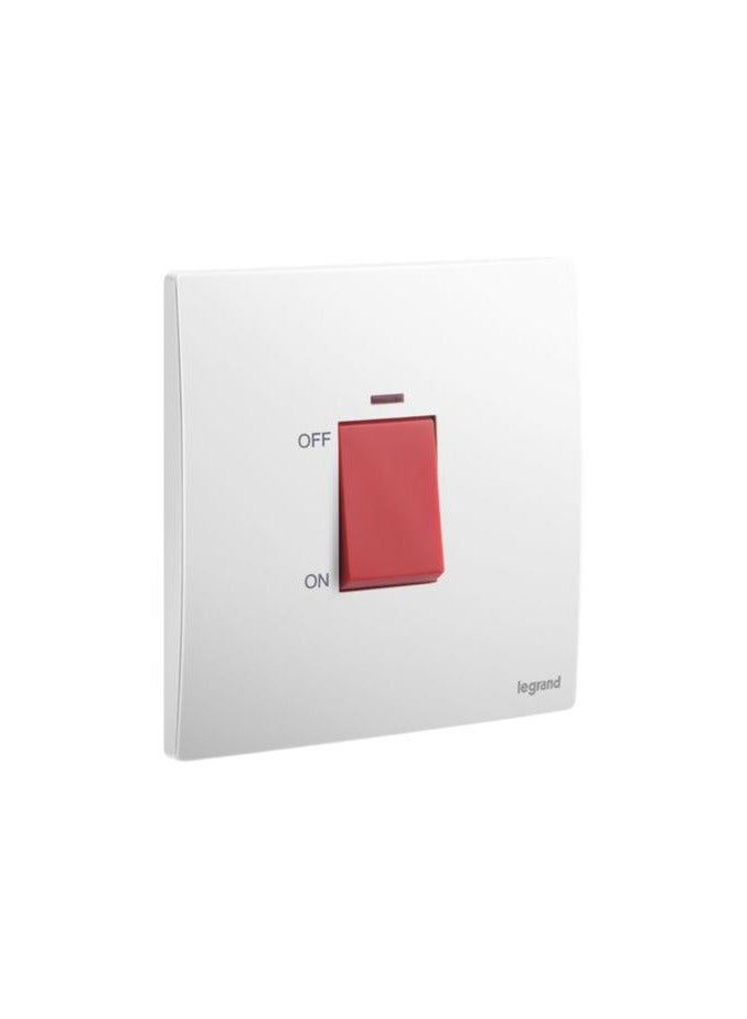 Legrand Mallia Senses 45A DP Switch + LED MattWhite