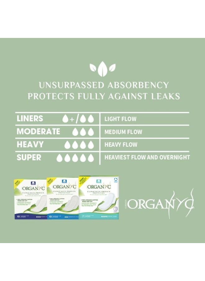 ORGANYC Organyc - 100% Certified Organic Cotton Feminine Day and Night Pads - Ultimate Flow, 7 Count (Pack of 1)  - Image 4