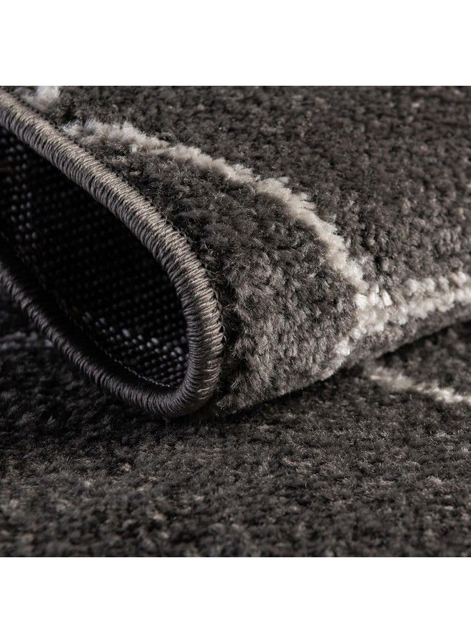 Unique Loom Trellis Frieze Collection Area Rug Geometric (2' X 6' 1" Runner Dark Gray Ivory) - Image 4