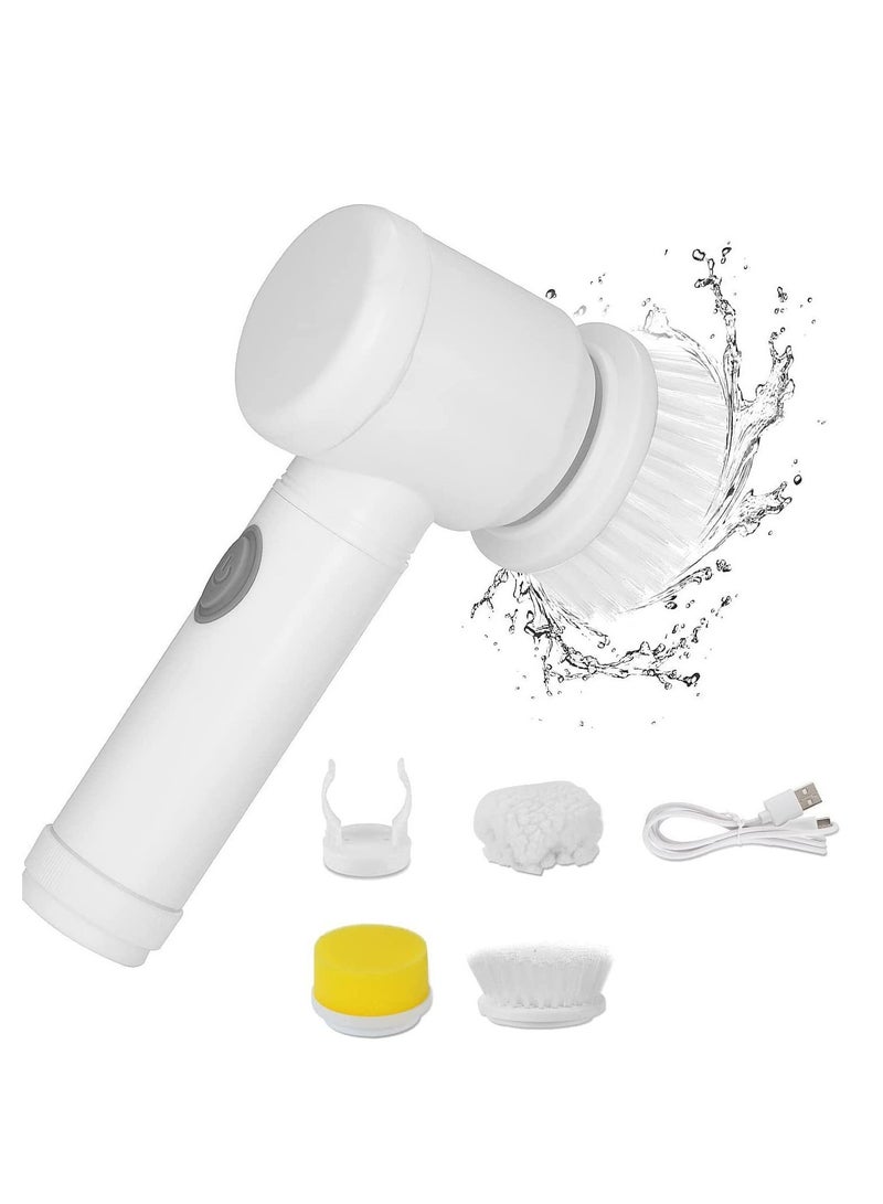 Beauenty 5-In-1 Electric Magic Toilet Cleaning Brush White 20cm - Image 1