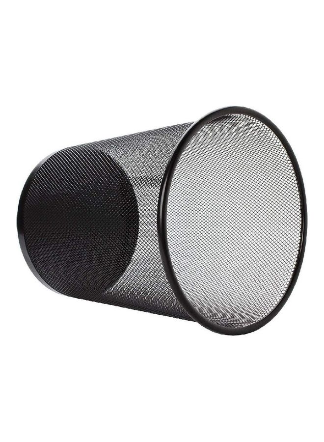 3-Piece Round Mash Waste Basket Trash Black - Image 5