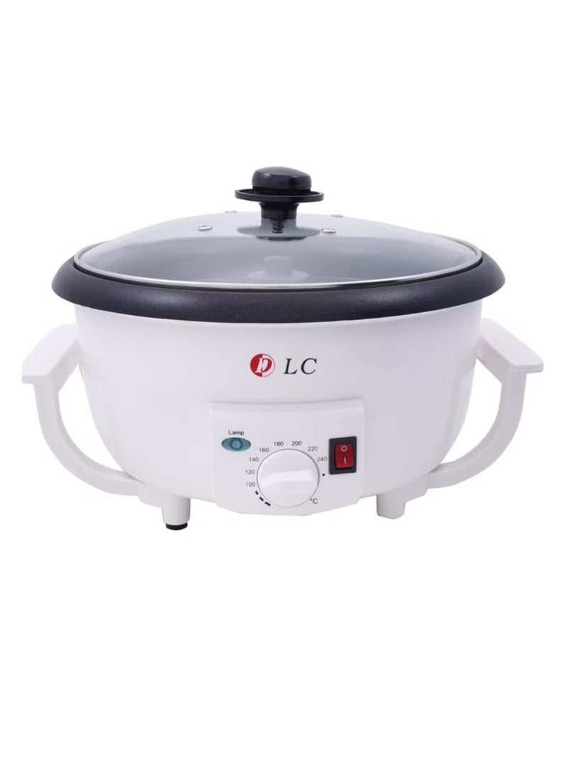LC Electric Coffee Roaster Machine – 800W Bean Roasting Capacity 750g – Toughened Glass Lid, Adjustable Thermostat, Cool Touch Body - Image 1