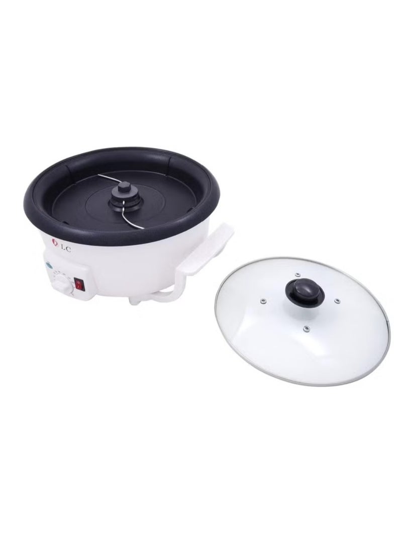 LC Electric Coffee Roaster Machine – 800W Bean Roasting Capacity 750g – Toughened Glass Lid, Adjustable Thermostat, Cool Touch Body - Image 2