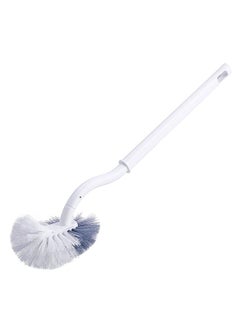 Bending Toilet Cleaning Brush - Curved Design Toilet Brush for Deep Cleaning Under Rim，Long Plastic Handle and Flexible Bristles Bathroom Toilet Bowl Brush，Space-Saving Hang & Dry Feature (1 Pack)