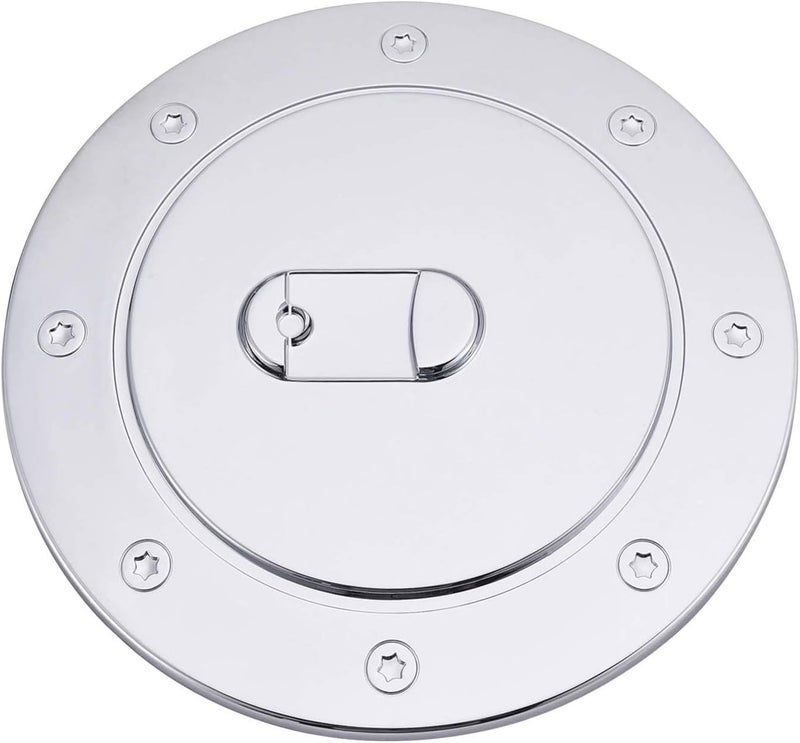 MOCW Chrome Fuel Filler Gas Door Cover Compatible with 1999-2006 Chevy Silverado Suburban Tahoe GMC Sierra Yukon XL Cadillac - Image 1