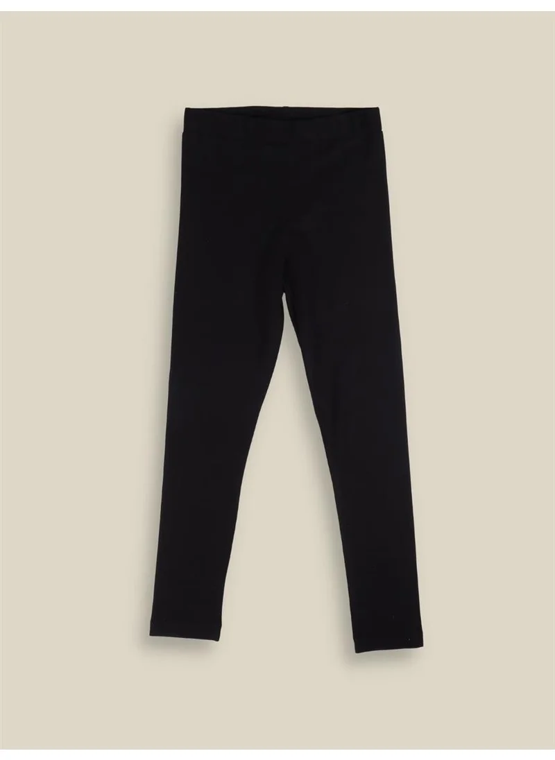 Yhh Kids Combed Cotton Children's Tights Black