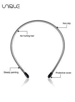 Unique Hair Band, 3 Pack Elastic Metal Hair Hoop, Thin Slim Narrow Metal Hair Bands, Black Wave Hairband Unisex Girl Men's Headband for Non Slip Outdoor Sports Yoga, Sports Fashion Headwear（Black）  - Image 2