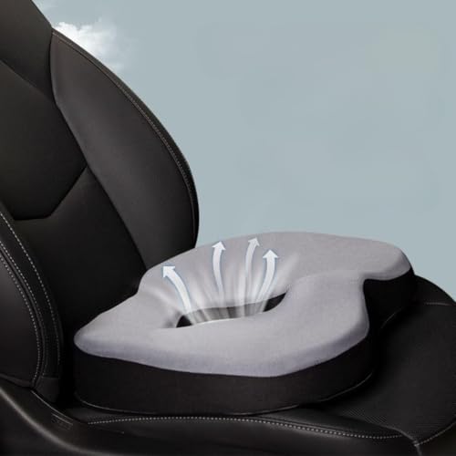 STARQ Premium Car Seat Cushions Combo Seat Back Support, Neck Rest Pillow, Seat Cushion for Driving Seat Memory Foam, Cotton Cover Ergonomic Car Cushions Pillows (Black) - Image 2