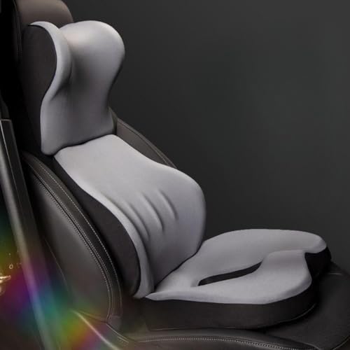 STARQ Premium Car Seat Cushions Combo Seat Back Support, Neck Rest Pillow, Seat Cushion for Driving Seat Memory Foam, Cotton Cover Ergonomic Car Cushions Pillows (Black) - Image 5